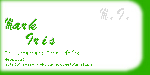 mark iris business card